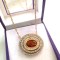 Colier LUXURY placat cu aur galben 18k si cristale-lantisor