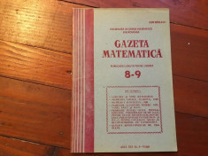 Revista / Gazeta matematica anul XCV nr 8-9 / 1990 ! foto