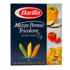 Paste fainoase Mezze penne tricolori Barilla, 500g foto