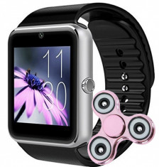Ceas Smartwatch cu Telefon iUni GT07, Camera, BT, 1.54 inch, Argintiu + Cadou Spinner foto