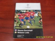 program Steaua - Widzew Lodz foto