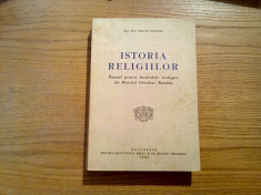 ISTORIA RELIGIILOR - Emilian Vasilescu (autograf) - 1982, 490 p. foto