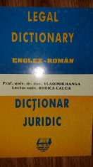 DICTIONAR JURIDIC ENGLEZ-ROMAN - LEGAL DICTIONARY foto