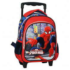 Ghiozdan tip troler Spiderman, 35 cm, Multicolor foto