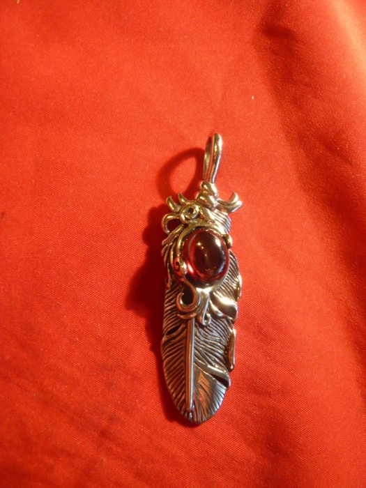 Medalion deosebit inox cu piatra semipretioasa , L=6,7cm foto mare Medalion deosebit inox cu piatra semipretioasa , L=6,7cm foto mare