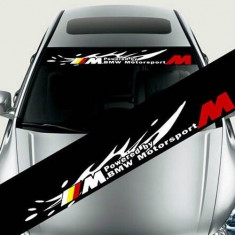 Sticker parasolar auto M BMW (126 x 16cm) foto