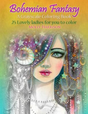 Bohemian Fantasy: A Grayscale Coloring Book foto