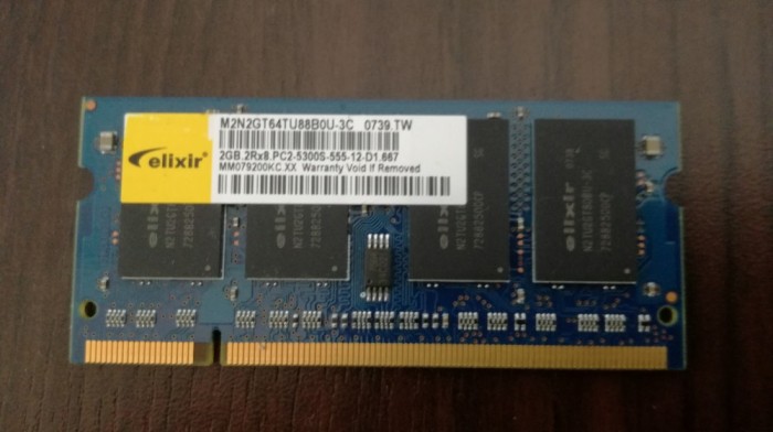 2GB RAM DDR2 667MHz Laptop SO-DIMM foto mare 2GB RAM DDR2 667MHz Laptop SO-DIMM foto mare