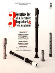 Three Sonatas: Handel, Telemann &amp;amp; Marcello, Alto Recorder [With CD (Audio)] foto