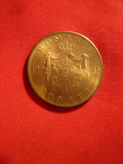 Moneda 500 lei 1945 ,Mihai I , bronz ,cal.apr.NC foto