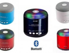 Mini boxa cu LED-uri colorate, bluetooth, mp3, radio, handsfree foto