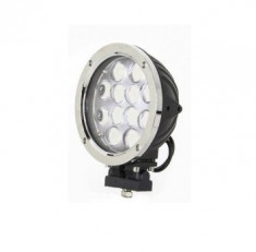 Proiector LED Auto Offroad 60W 12V-24V 3500 Lumeni Rotund si Flood Beam foto