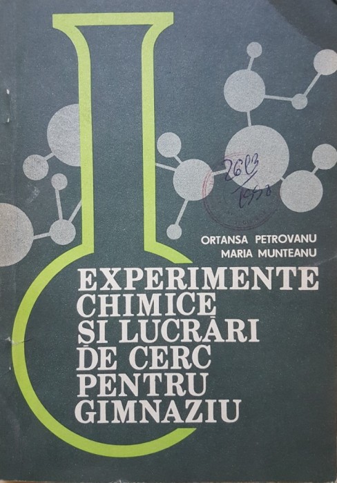 EXPERIMENTE CHIMICE SI LUCRARI DE CERC PENTRU GIMNAZIU - Petroveanu, Munteanu foto mare EXPERIMENTE CHIMICE SI LUCRARI DE CERC PENTRU GIMNAZIU - Petroveanu, Munteanu foto mare