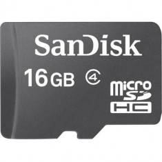 Card memorie SanDisk micro SDHC, 16 GB, clasa 4 foto