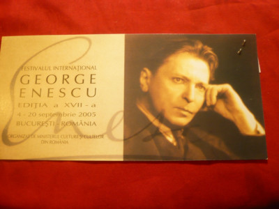 Invitatie si Bilet la Festivalul International George Enescu - Ed.7a 2005 foto