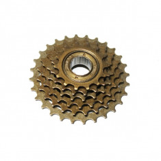 Pinion de bicicleta cu 6 viteze galben BX foto