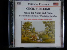 Cecil Burleigh - music for violin and piano -cd foto