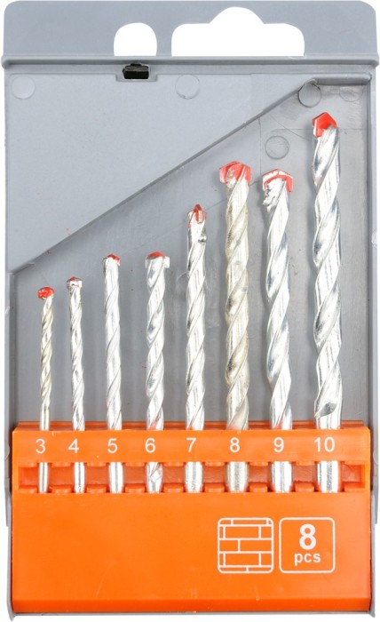 Set 8 burghie pentru beton 3 mm-10 mm STHOR foto mare Set 8 burghie pentru beton 3 mm-10 mm STHOR foto mare