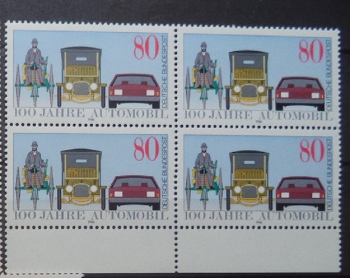 Germania 1986 - ISTORIA AUTOMOBILULUI, bloc MNH, F104