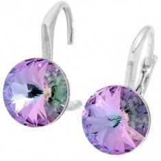 Cercei cu cristale swarovski violet Rivoli r 8 Lvbck foto