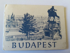 Album 10 mini vederi alb/negru din Budapesta,1950 foto