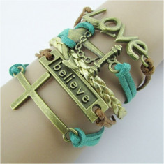 Bracelet cross LOVE the rudder romantic foto