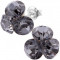 Cercei swarovski silvernight Tripple Xilion ss34 Black &amp; White