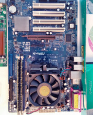 Kit Socket 754. Placa baza ASRock, Placa video, Procesor, 2GB RAM foto