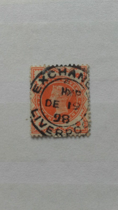 Queen Victoria 1/2d vermilion, 10.12.1898, Liverpool, H*P