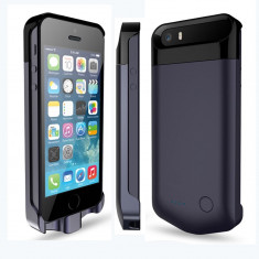 Carcasa cu baterie pentru iPhone 5 5s 2200mAh (albastru inchis) foto