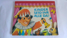 carte de copii 3 D: Kinder Seid Ihr Alle Da? veche 1970 Frick Verlag Wien Vienna foto