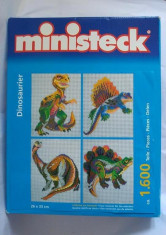 Joc Puzzle Ministeck, de plastic, se pot face 4 dinozauri, 1600 piese colorate foto