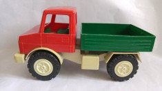 Masina camion vintage, West Germany, plastic, Kaku, Robust, stanta, 26x14x13cm foto