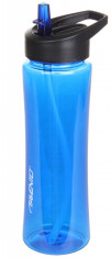 Tritan Bottle with straw albastru foto