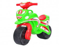 Motocicleta de curse Doloni cu sunete si lumini, verde cu rosu foto