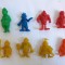 Lot 8 figurine Dargaud Asterix Dupont D&#039;Isigny, monocrome, plastic, 3.5-4.5cm