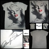 TRICOU ALB DAMA MANECA SCURTA IMAGINE MARILYN MONROE SUPRADIMENSIONATA, Casual, Imprimeu grafic