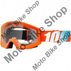 MBS Ochelari motocross 100% Strata Solid, portocaliu, sticla clara, Cod Produs: 26011984PE foto