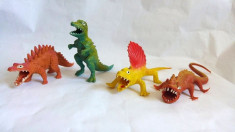Lot 4 figurine dinozauri cauciuc, calitate, cca 14-17cm lungime, foto