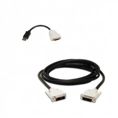 Adaptor cablu DisplayPort to DVI + cablu DVI to DVI foto