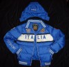 Geaca Barbati Geographical Norway Iarna Toamna Albastra cu Gluga Detașabilă. Pufoaica Barbateasca Calduroasa, Buzunare, Logo Brodat Italia