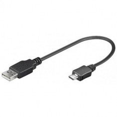 Cablu adaptor OEM USB 2.0 la 5 pini microUSB negru foto