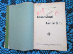 Jean BART - INSEMNARI SI AMINTIRI (prima editie - 1928) foto