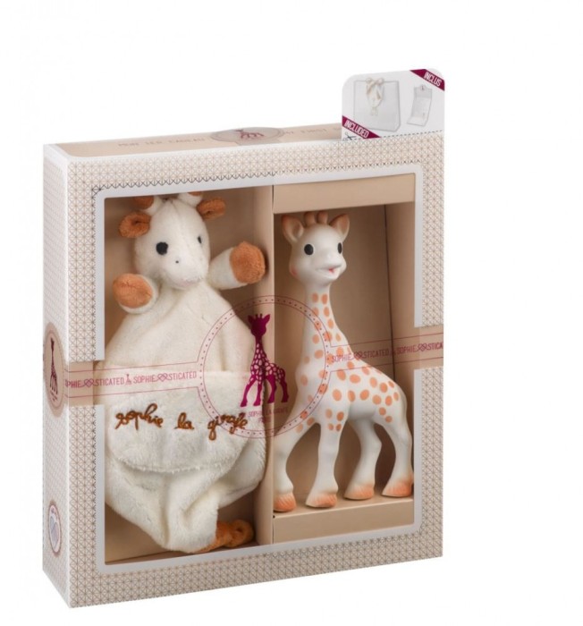 Set cadou Girafa Sophie cu batistuta - Vulli Set cadou Girafa Sophie cu batistuta - Vulli