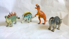 Lot 4 figurine dinozauri cauciuc, calitate, cca 15-16cm lungime, frumos pictati foto