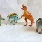 Lot 4 figurine dinozauri cauciuc, calitate, cca 15-16cm lungime, frumos pictati