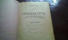 Adolf Stern Codicele Civil adnotat 1888 foto