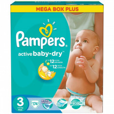 Scutece PAMPERS Active Baby 3 Mega Box Plus 174 buc foto