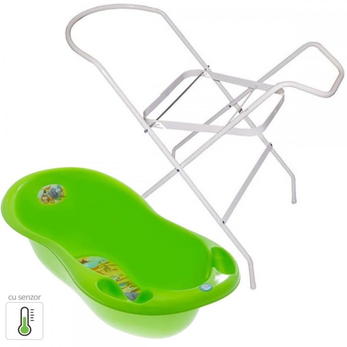 Pachet Cadita Piscot Safari cu Senzor de Temperatura si Suport Cadita - Verde foto mare Pachet Cadita Piscot Safari cu Senzor de Temperatura si Suport Cadita - Verde foto mare