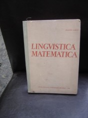 LINGVISTICA MATEMATICA - SOLOMON MARCUS foto